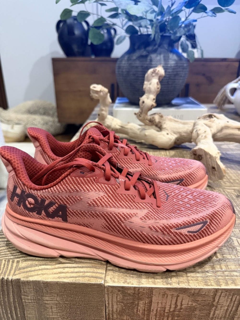 Hoka Men’s Coral/Brick Pink Road Running Shoes